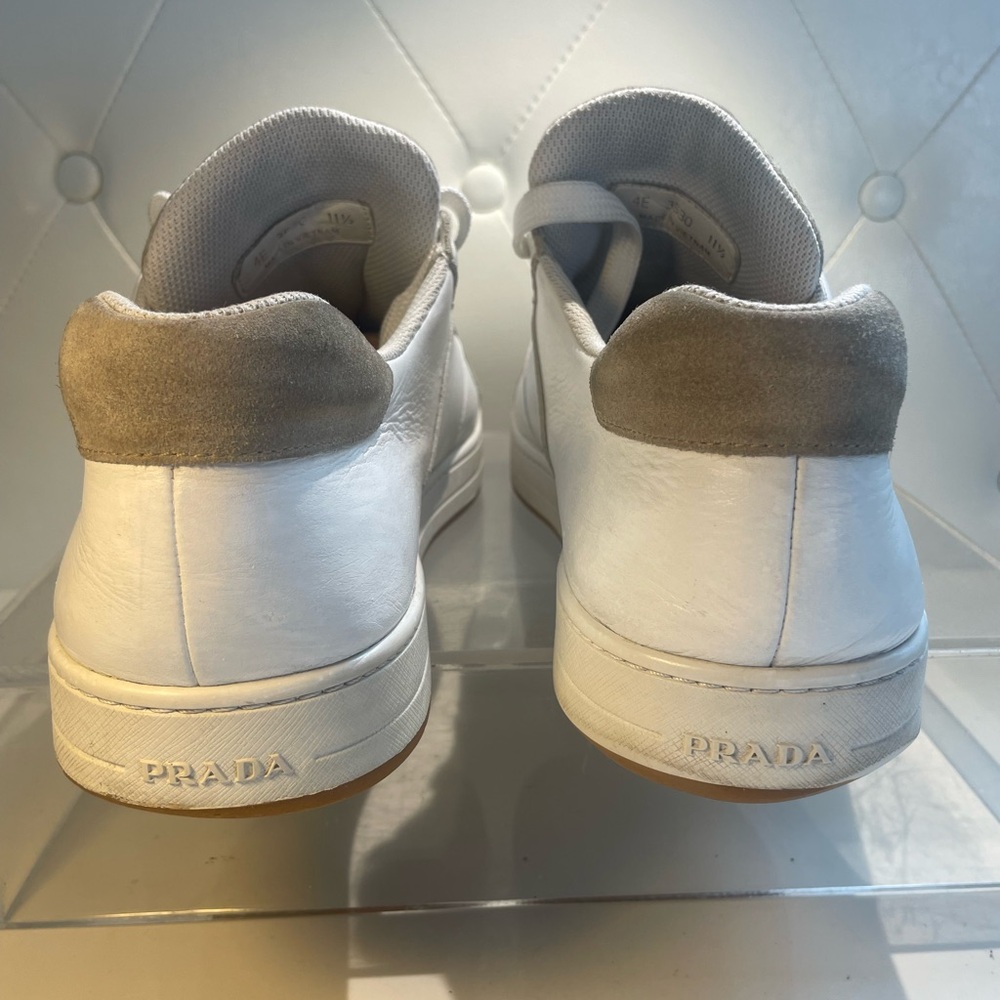 Prada Milano Men's White Sneakerssz 11.5 made in italy - Picture 9 of 16